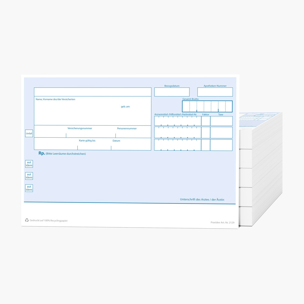 PKV Privatrezept Blau