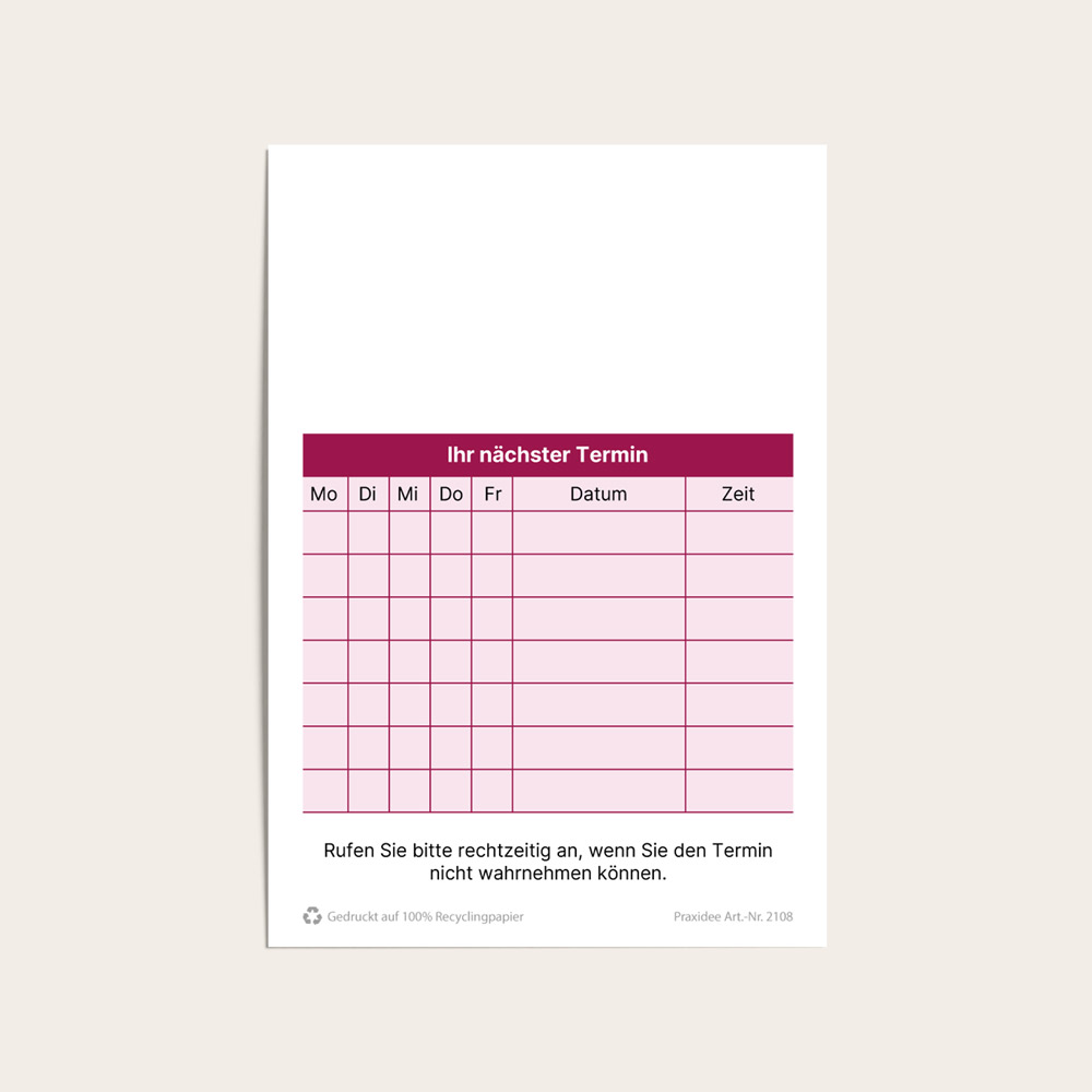 Praxidee Terminzettel Lignum Magenta