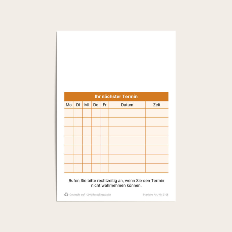 Praxidee Terminzettel Lignum Orange