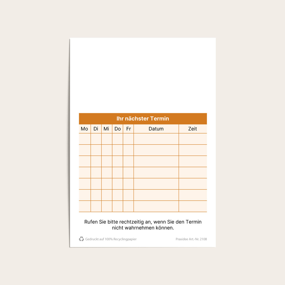 Praxidee Terminzettel Lignum Orange