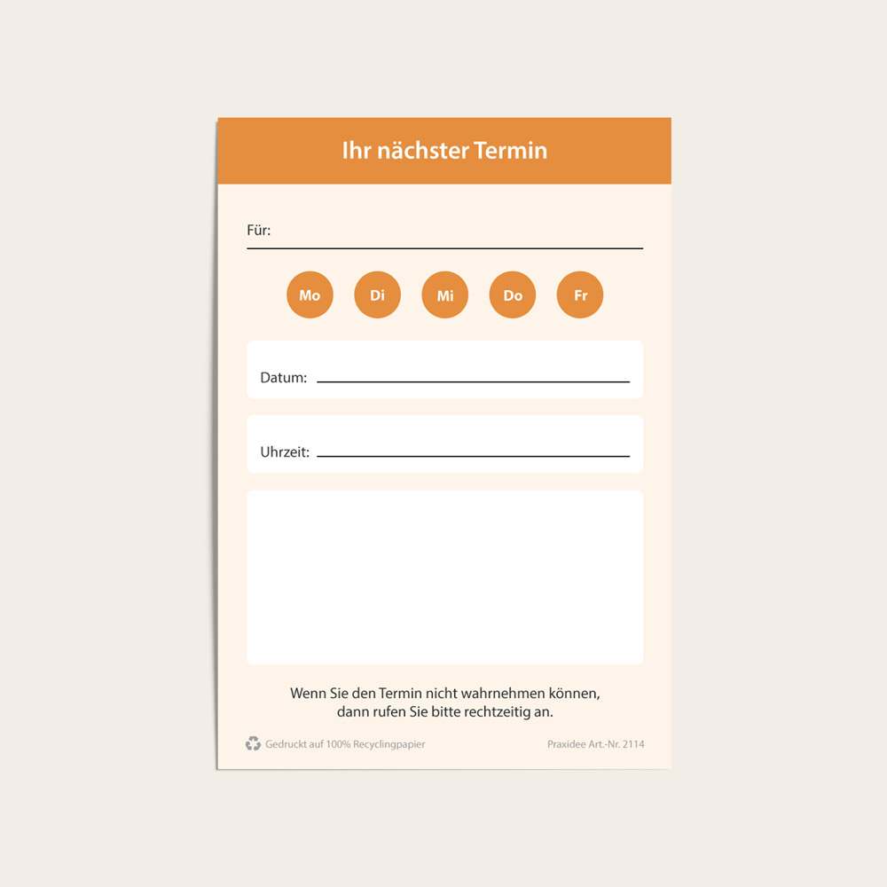 Praxidee Terminzettel Ventus Orange