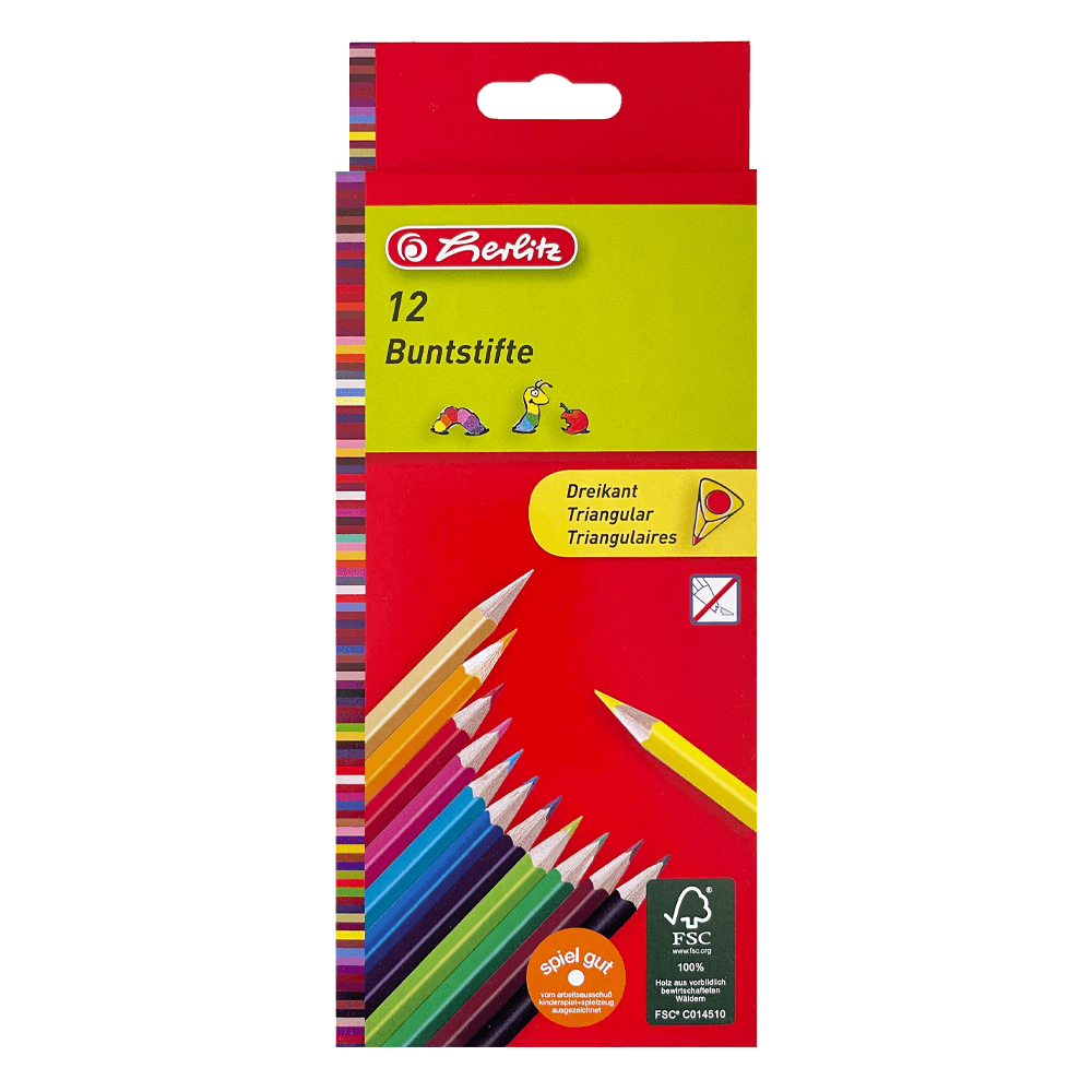 Herlitz Dreikant Buntstifte 12 Stück