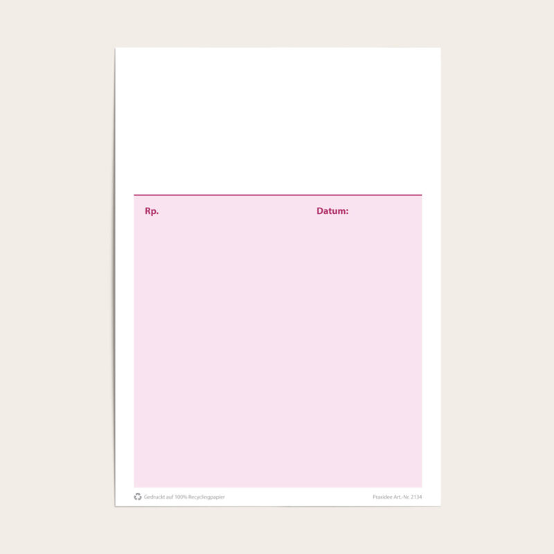 Privatrezept Hochformat Farbe magenta