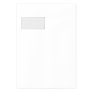 Versandtaschen C4 Weiß mit Fenster