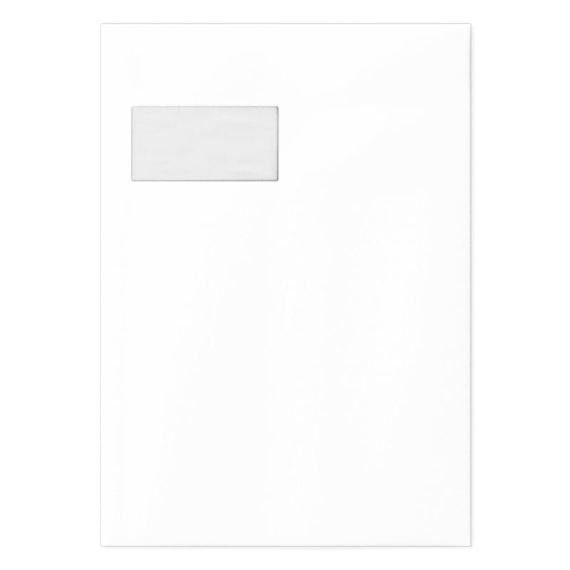 Versandtaschen C4 Weiß mit Fenster