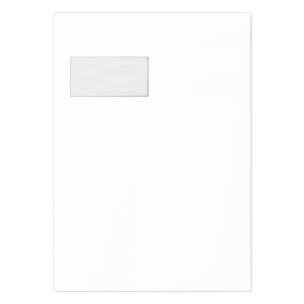 Versandtaschen C4 Weiß mit Fenster