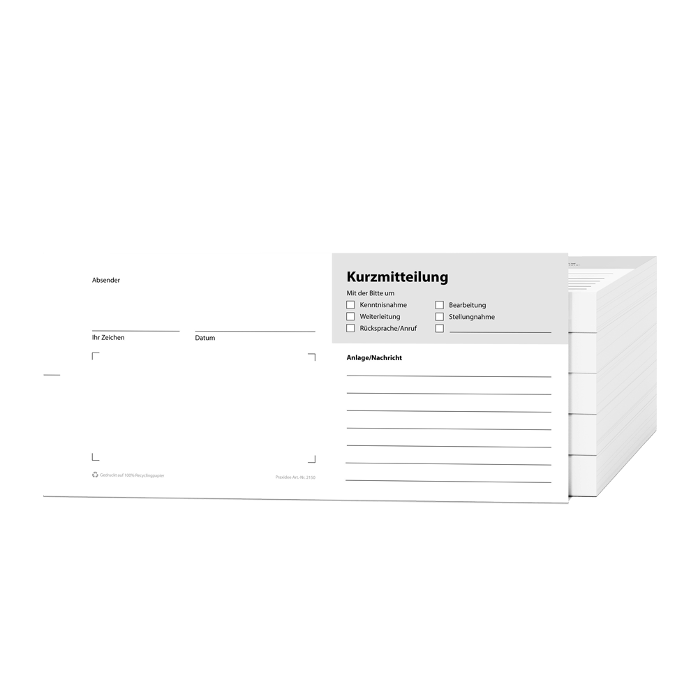 Kurzmitteilung Vorlage Praxis