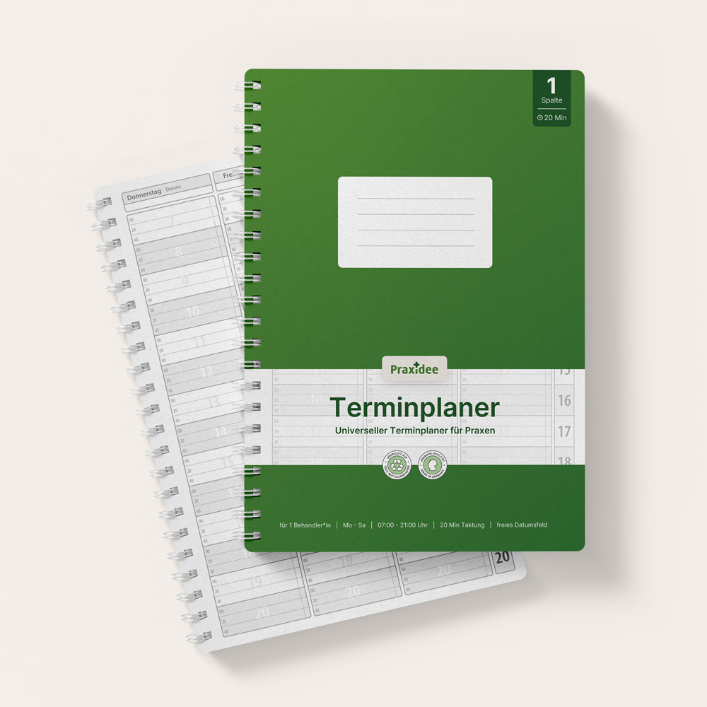 Praxidee Terminplaner 1 Spalte 20 Min ohne Datum