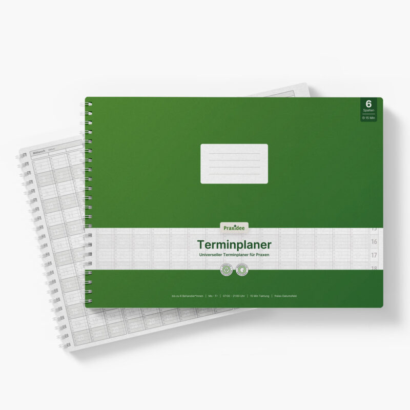 Praxidee Terminplaner 6 Spalten 15 Min ohne Datum