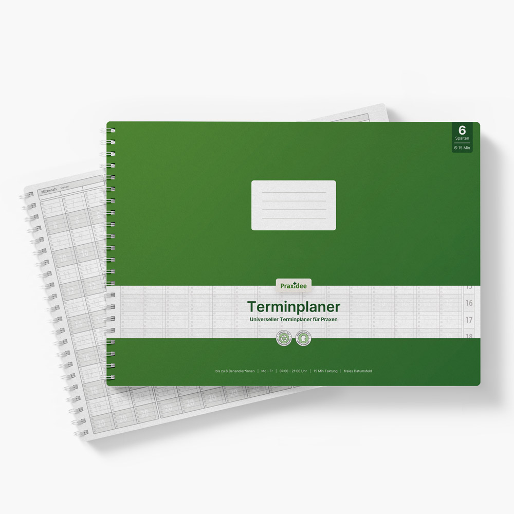 Praxidee Terminplaner 6 Spalten 15 Min ohne Datum